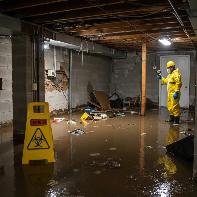 Flooded Basement Electrical Hazard in Norcross, GA Property